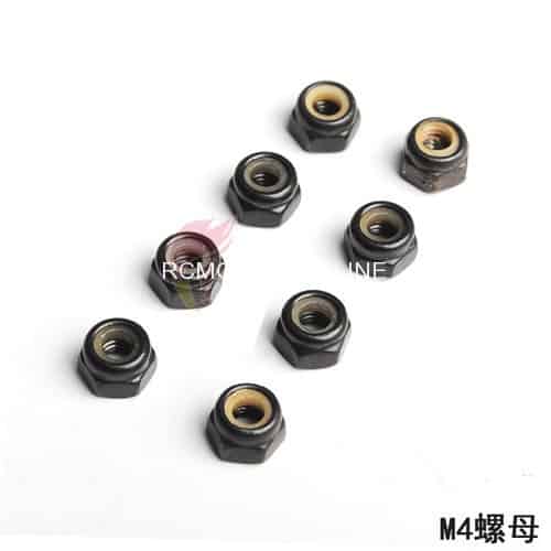 02055 8pcs 02055 Nylon Lock Nut M4 4mm 02055 HSP Spare Parts For 1/10 R/C Model Car Replacement