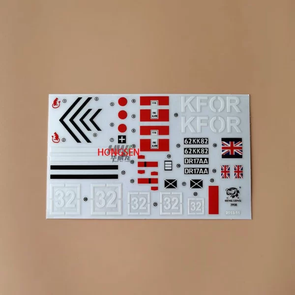 Henglong 1/16 rc tank Decals&Sticker 3818.3878.3879.3888A.3889.3908.3909.3918.3938.3939 etc - Image 4