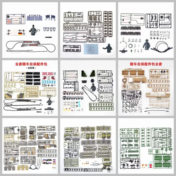 Henglong 1/16 Rc Tank Model Toy Accessories Details Self-assembly Appearance Plastic Decorative Parts Full Range Of Models Diy